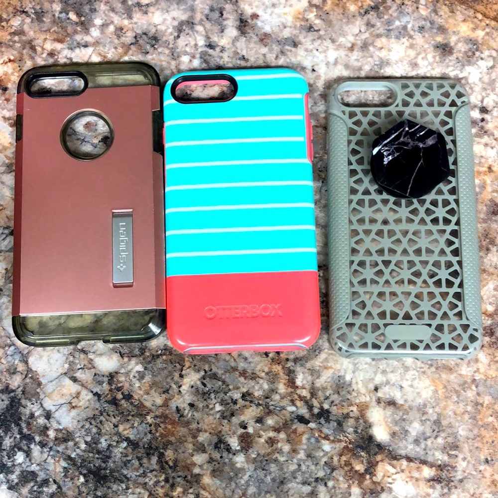 3 iPhone 7or 8plus cases
